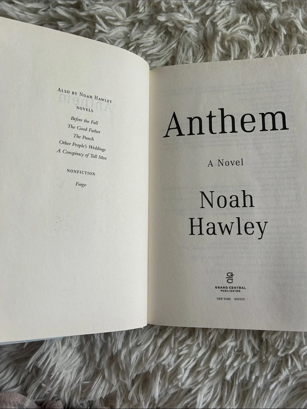 Anthem, a novel: by Noah Hawley — Red & Blue Striped Hardcover - Picture 6 of 6